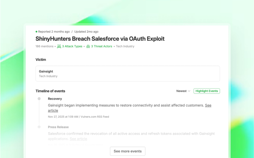 Cyberattack Insights Cards: A dynamic 360° attack view