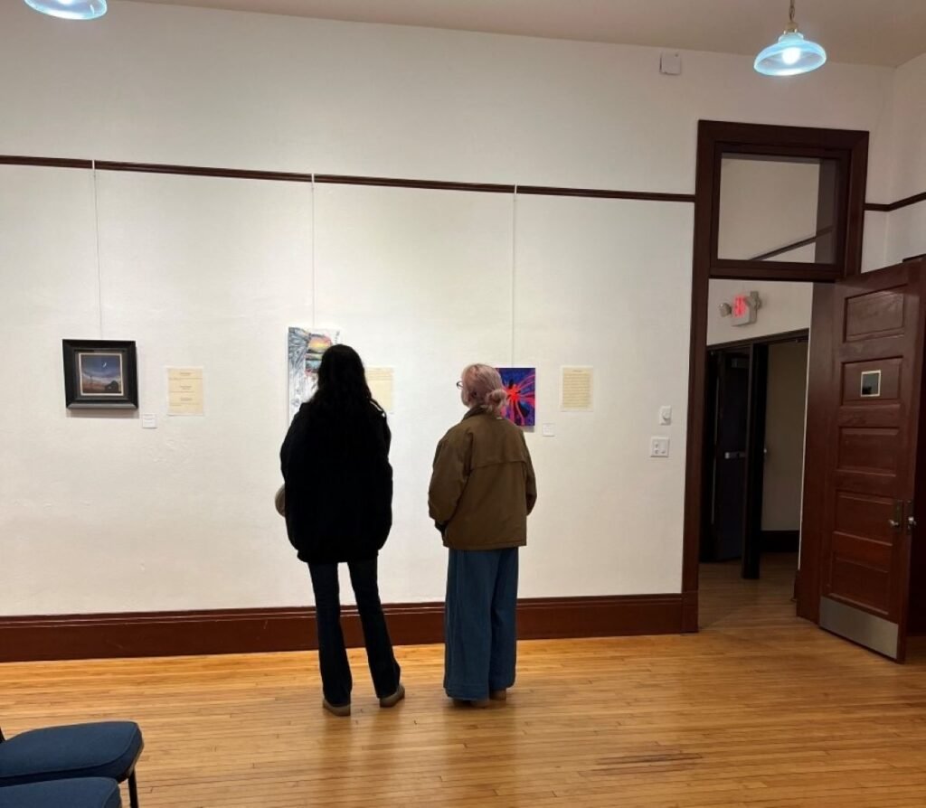 Journey of Mental Wellness’ at the Heyde Center – The Spectator All three rooms of the exhibit were filled with art and words by artists. Attendees had lots of space to take in the art that filled the space.