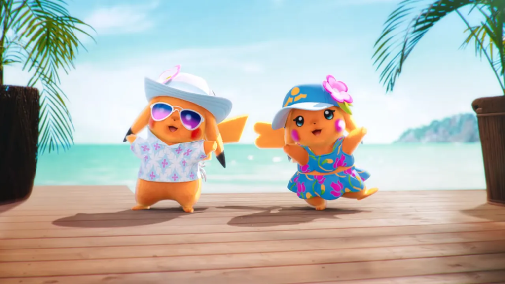 Pokémon Winds and Waves Introduces Two Vacationing Pikachu Named Mr. Windychu and Ms. Wavychu