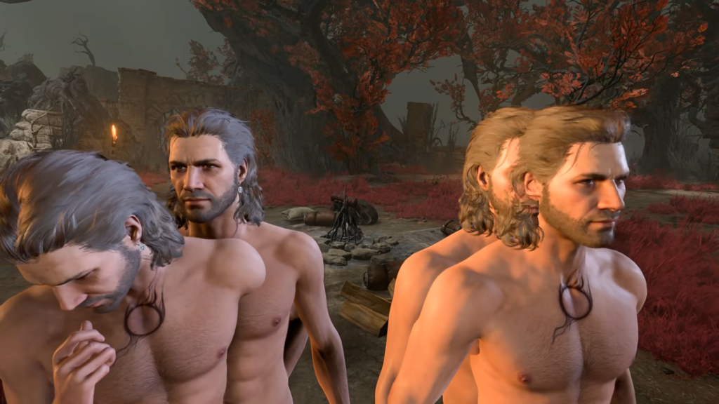 Baldur’s Gate 3 YouTuber discovers ‘time travel’ glitch that also reveals 4 nude Gales hanging out in your camp for some reason Four naked Gales. That's it. That's the screenshot.