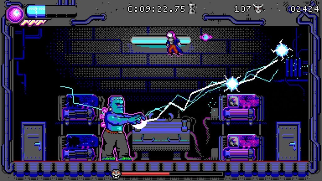 A Frankenstein's monster attacks the player in Haunted Lands.