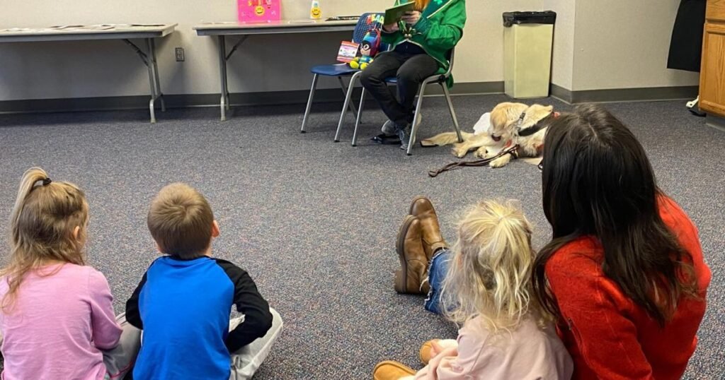 Library books April with events