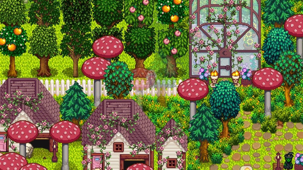 Stardew Valley farmer takes advice from AI, ends up brewing 136 useless bottles of rice juice Stardew Valley mod - Ali's Overgrown Fairy Buildings