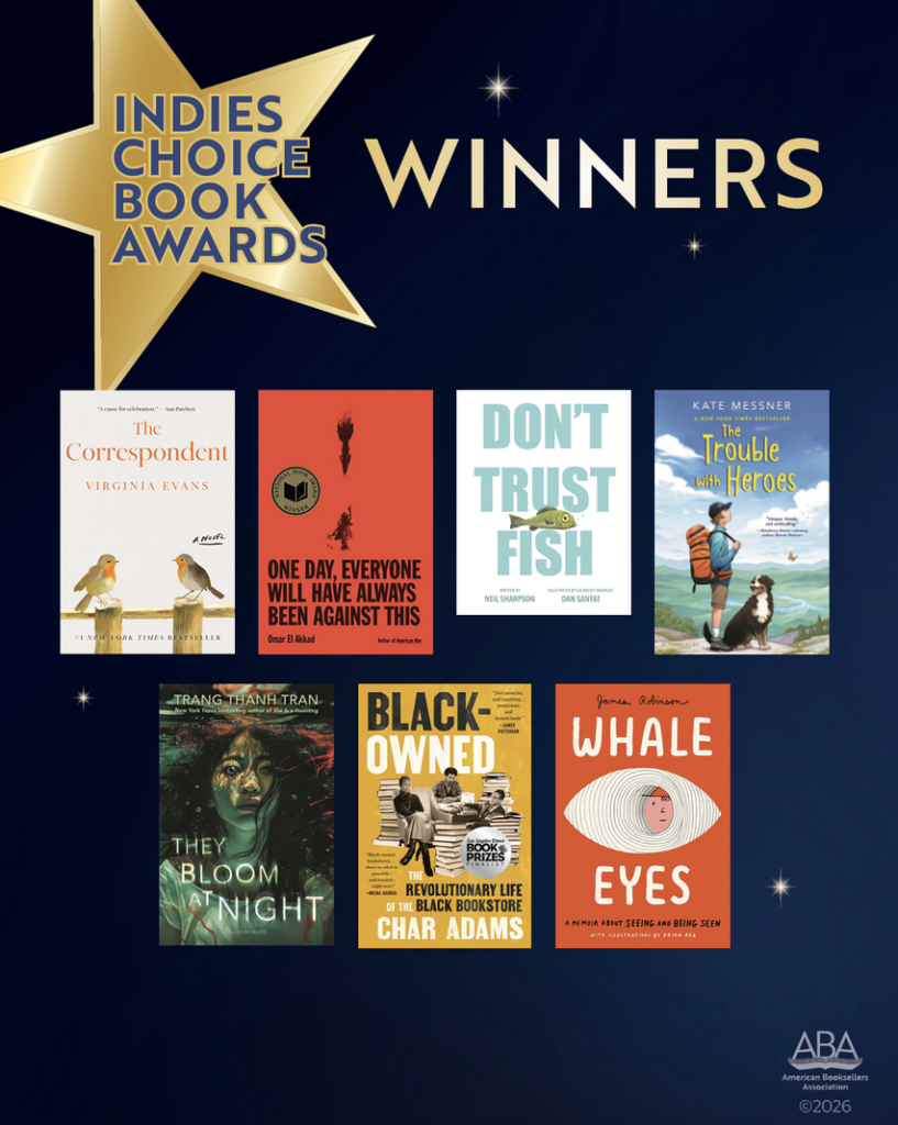 ABA Announces 2026 Indies Choice Book Award Winners ABA Announces 2026 Indies Choice Book Award Winners