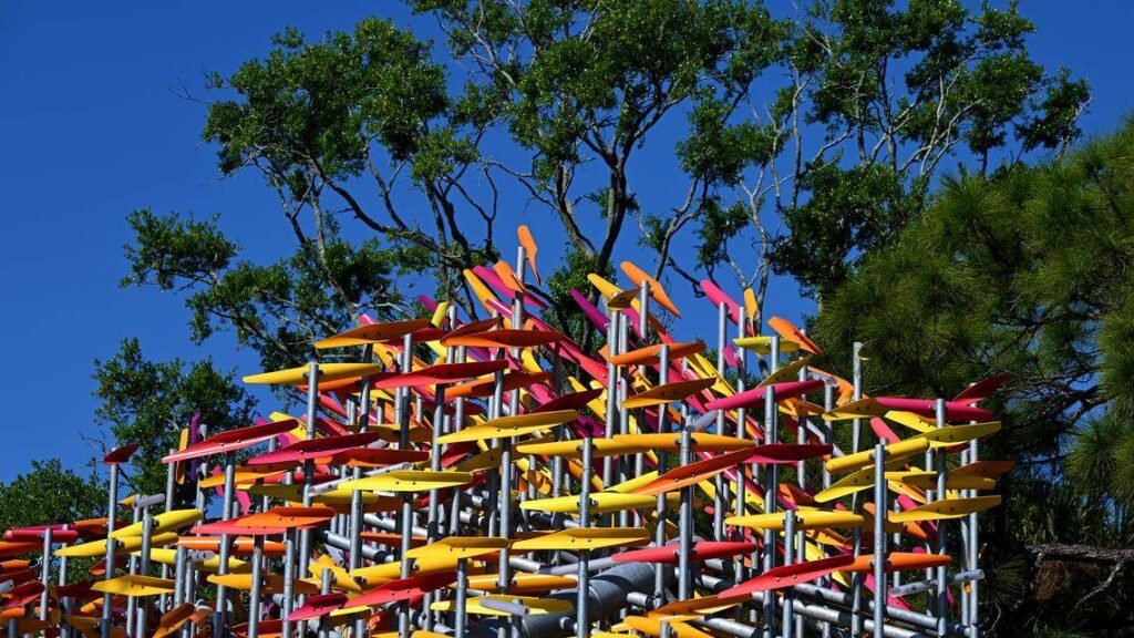 Bradenton Riverwalk adds new sculpture along Manatee River. It sings in the wind Yahoo news home