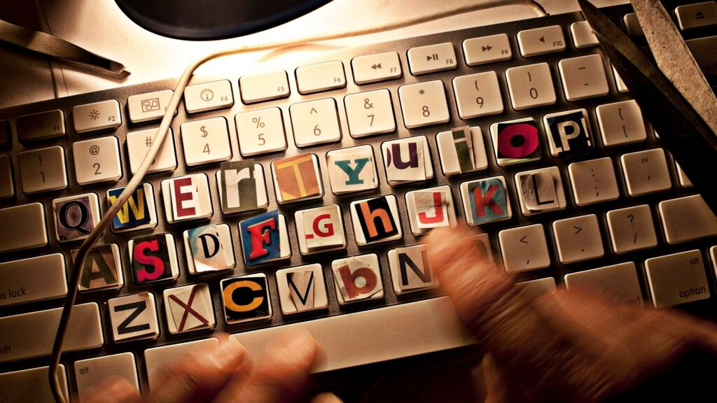 Ransomware keyboard illustration