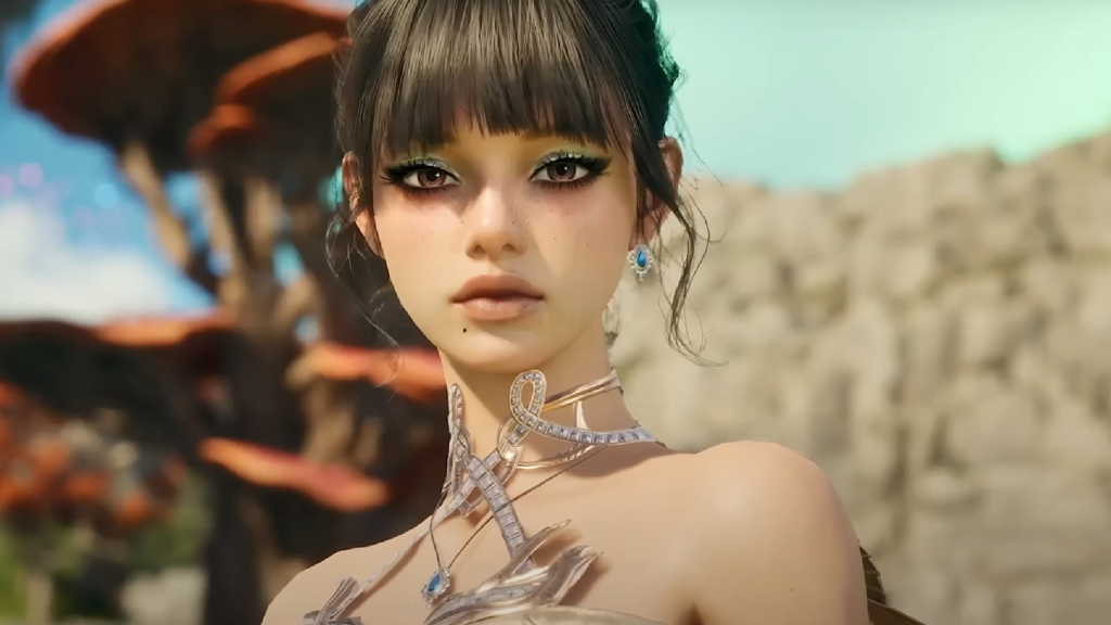 A character from Aion 2 looks serenely at the screen.