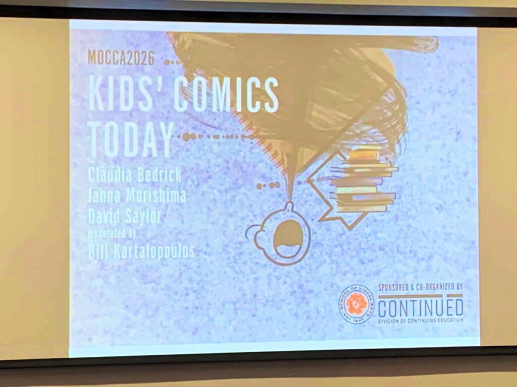 Kids’ Comics Then and Now kids comics panel at MoCCA Fest 2026