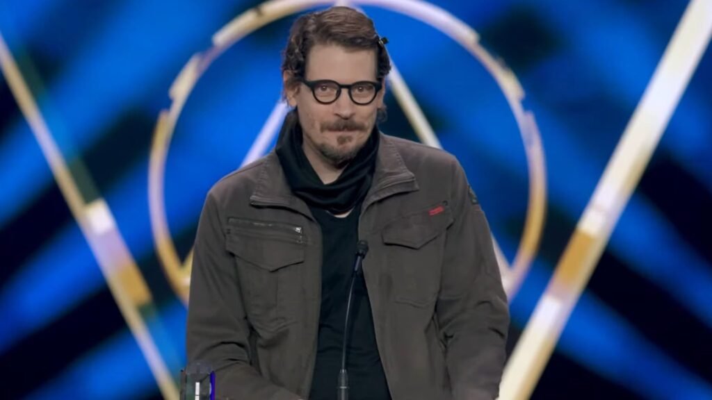 Papers, Please creator Lucas Pope no longer feels comfortable talking about work-in-progress games: ‘the situation just feels different’ Lucas Pope accepting the Pioneer Award at GDC 2025