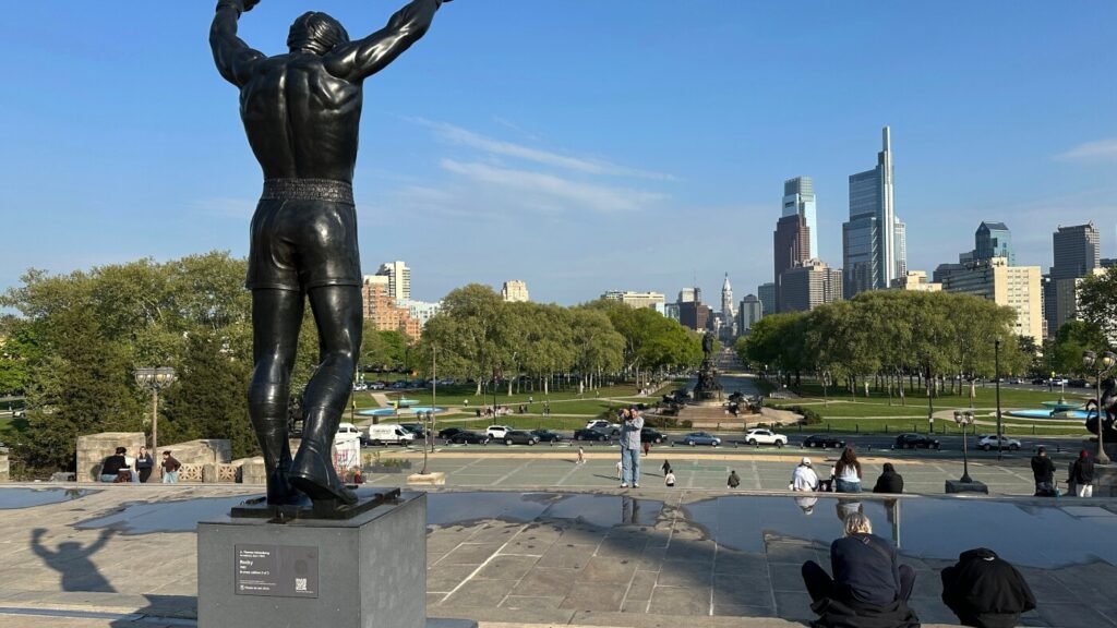 Rocky Balboa statue takes up a new home inside Philly art museum : NPR