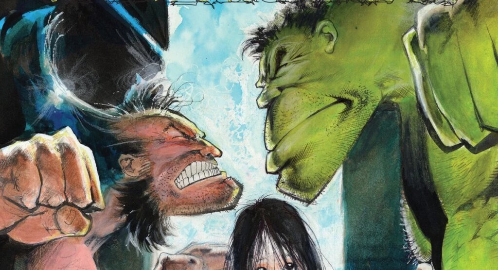 Sam Kieth played with superhero tropes in WOLVERINE/HULK d. emerson eddy