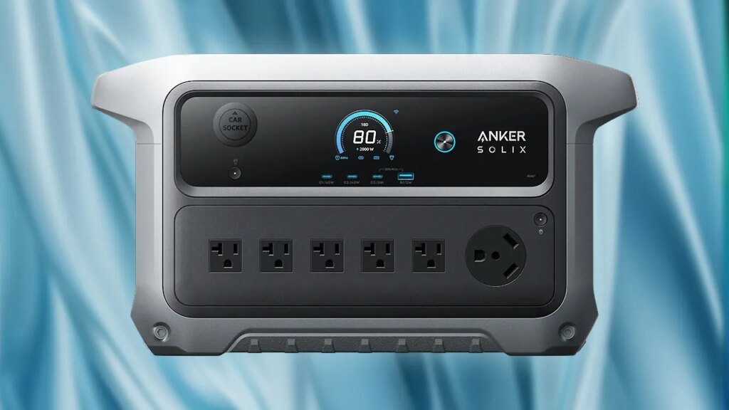Save 50% Off the Anker SOLIX C2000 2,048Wh 2,400W LiFePO4 Power Station With Shore Power Outlet