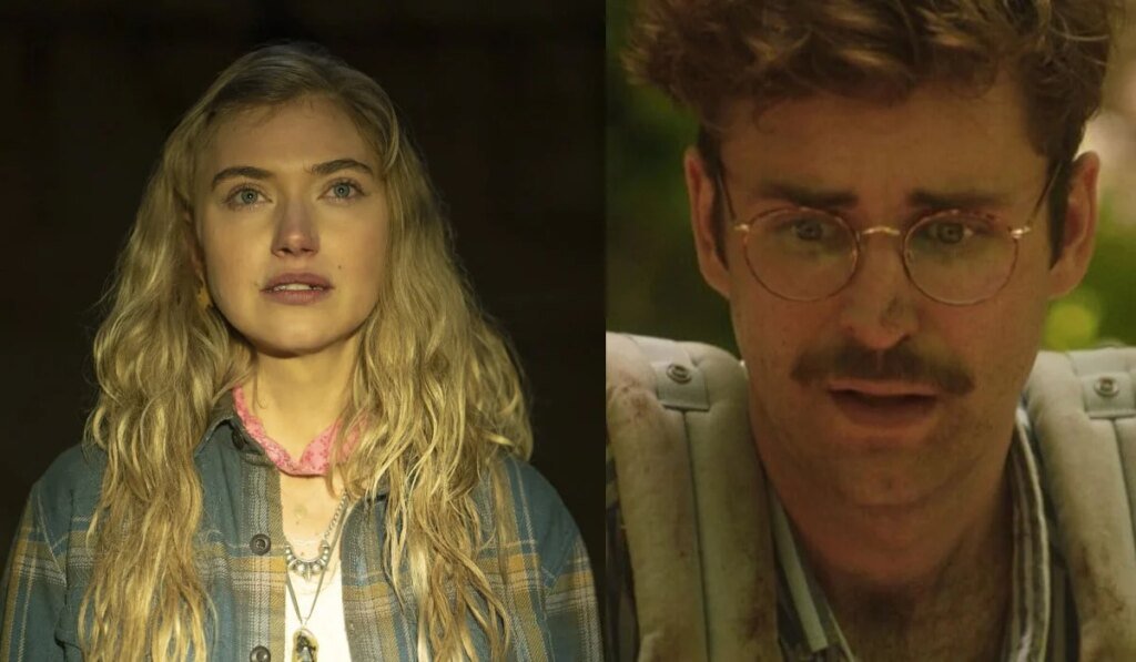Left: Imogen Poots on Outer Range. Right: John Reynolds in Save Yourselves!