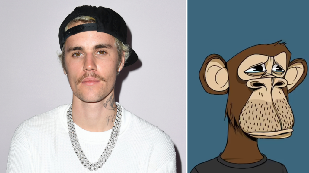 Justin Bieber spends $AU1.83 million on a ‘bored ape’ NFT worth three times less