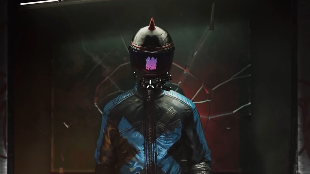 Carmageddon: Rogue Shift driver in full face helmet