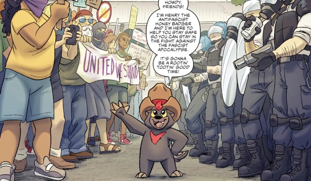 Meet CIVIL DISOBEDIENCE's Antifascist Honey Badger