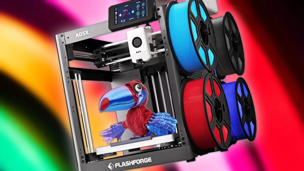 The FlashForge AD5X Is a CoreXY 3D Printer With Multi-Color, Mixed Material Capability for Under $230