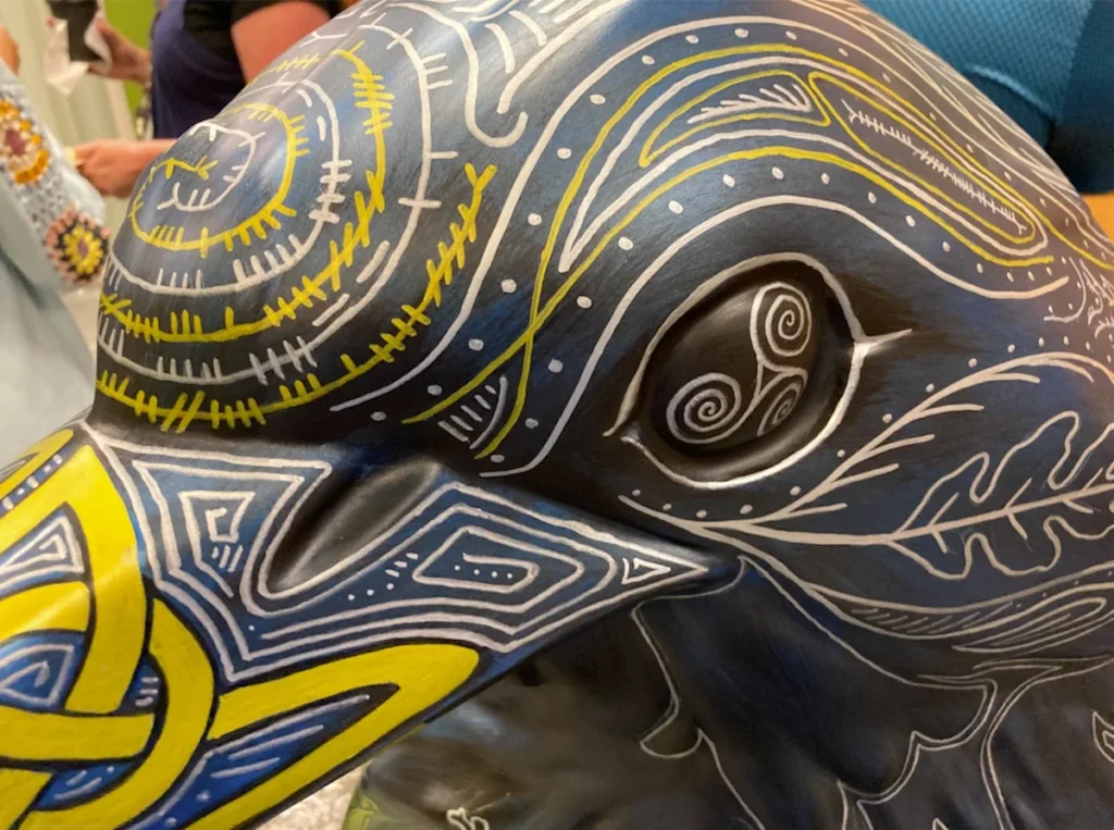 Inside the secret studio where artists are painting massive crow sculptures that will soon appear all over Portland