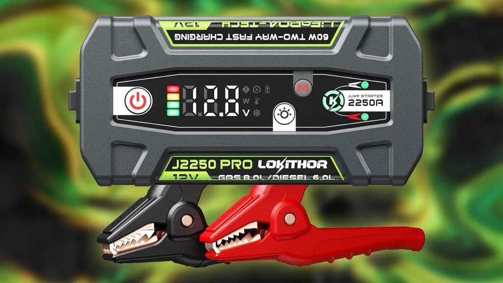 Save 50% Off the Lokithor J2250 Pro Cordless Car Jump Starter With LiFePO4 Batteries