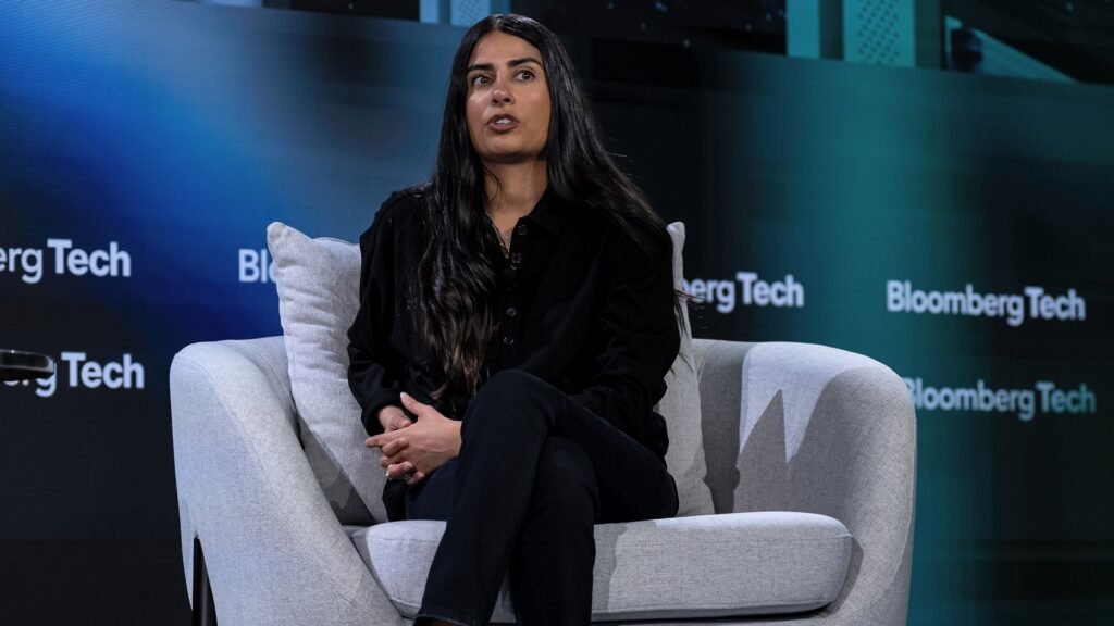 Asha Sharma, chief executive officer of Xbox,, during the Bloomberg Tech conference in San Francisco, California, US, on Thursday, June 4, 2026. The event brings together the leading CEOs, investors and innovators who are harnessing technology to change the world around us. Photographer: David Paul Morris/Bloomberg via Getty Images