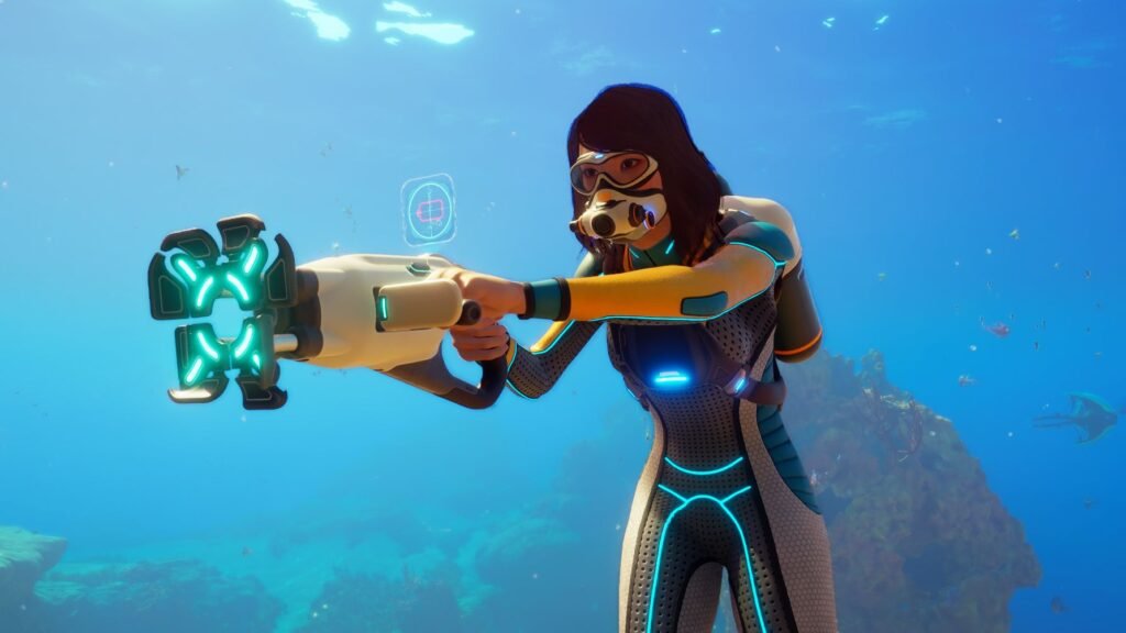 You still can’t kill fish in Subnautica 2, but starting tomorrow you’ll at least be able to ‘stun’ them A diver holding a sci-fi tool